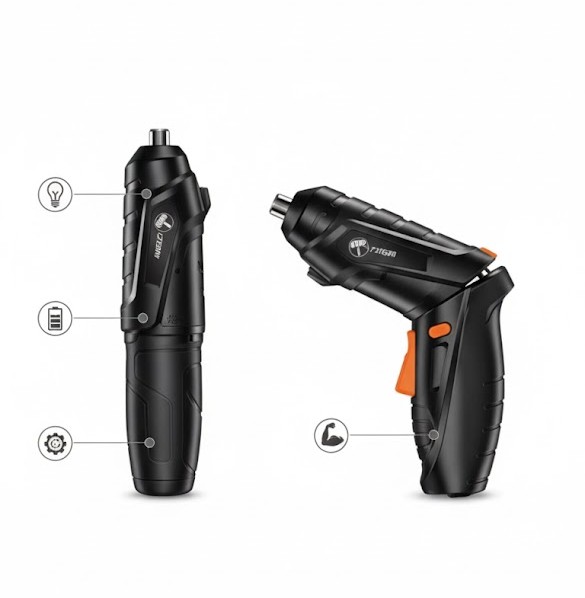 مفك براغي كهربائي قابل لإعادة الشحن